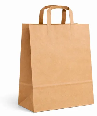 Produktbild von Große Papiertragetaschen mit Tragegriff - Kraftpapier – stabil 200 St.