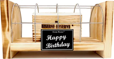 Produktbild von Happy Birthday - Eiserne Reserve Gitterbox - Geburtstag Geldgeschenk - Geld verschenken