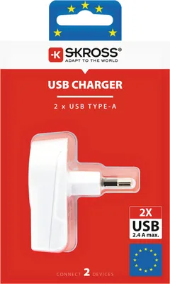 Produktbild von Euro-USB-Ladegerät - 2xUSB Typ A