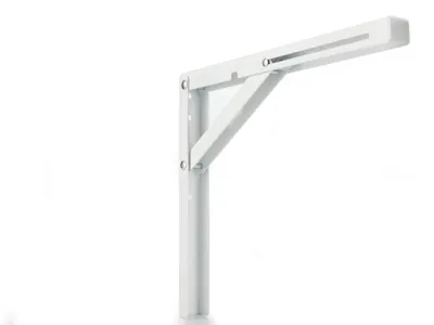Produktbild von Klappbare Stahlstütze mit Arretierung, weiß, 200 x 160 x 1,5 – LB WSLB200BI
