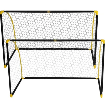 Zdjęcie produktu dla Zestaw bramek piłkarskich Umbro (2 szt.) – bramka piłkarska 180 x 91 x 120 cm – akcesoria treningowe do piłki nożnej do użytku wewnątrz i na zewnątrz – czarno-żółte
