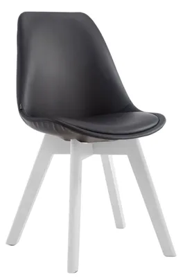 Produktbild von Stuhl Manado Kunstleder Weiß schwarz
