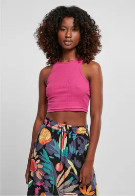 Obrázek produktu pro Dámské tílko Urban Classics Ladies Cropped Rib Top brightviolet - L