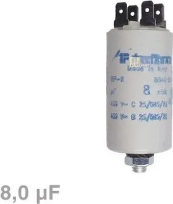 Image de Condensateur Europart 8,00µF 450V universel avec pattes de fixation et vis de fixation CBB60