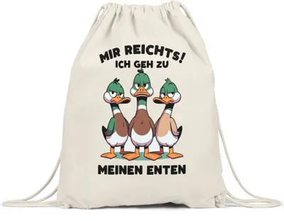 Produktbild von Mir reichts ich geh zu meinen Enten Witzige Enten Turnbeutel - Entenliebhaber Geschenk