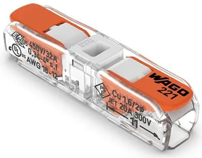 Produktbild von WAGO 221-2401 Durchgangsverbinder mit Hebel,für alle Leiterarten