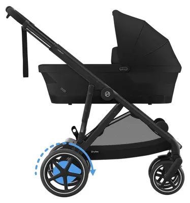 Produktbild von Cybex E-Gazelle S Geschwisterwagen - Black - Moon Black / Black