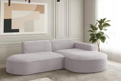 Produktbild von Ecksofa Designersofa PALMA XS in Stoff Ascot Rose Ottomane Rechts