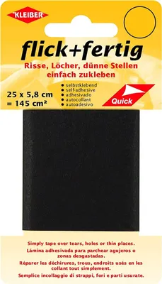 Produktbild von KLEIBER Reparatur-Set Flick + Fertig schwarz selbstklebend
