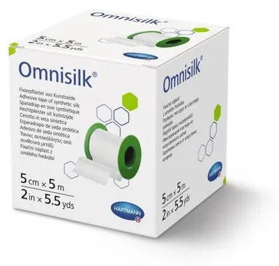 Obrázek produktu pro Hartmann Omnisilk cvkov nplasti - 5 cm x 5 m | balen (1 kus)