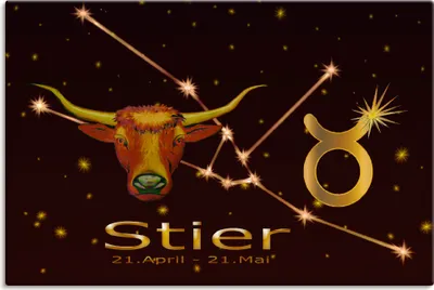 Produktbild von ARTland Leinwandbild Sternzeichen - Stier Größe: 60x40 cm
