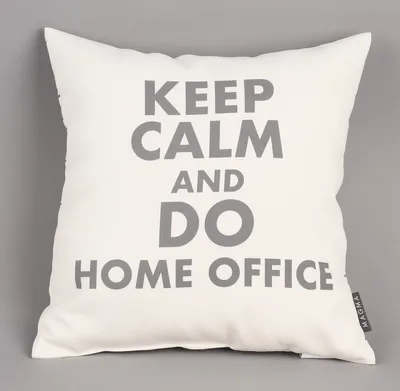 Produktbild von Magma Deko Kissen mit Aufschrift KEEP CALM weiß grau 40x40cm