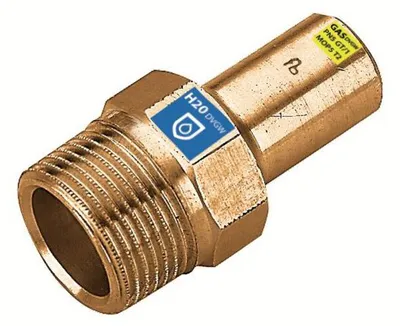 Obrázek produktu pro Sanpro pressfitting měděné násuvné šroubení s vnějším závitem, velikost V 22 - 1/2''