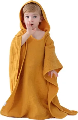 Produktbild von Baby Baumwolle Kinder Badetuch Ummantel Bademantel Strandtücher, Farbe: Orange