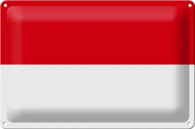 Produktbild von Blechschild Flagge Monaco 30x20cm Flag of Monaco