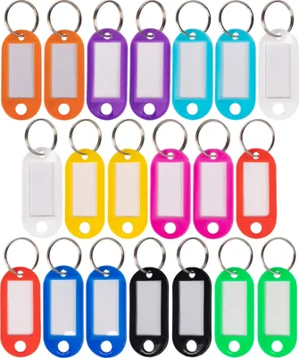 Immagine prodotto di WINTEX 100x portachiavi per etichettatura - Portachiavi durevoli con etichette - Portachiavi colorati per etichettatura per