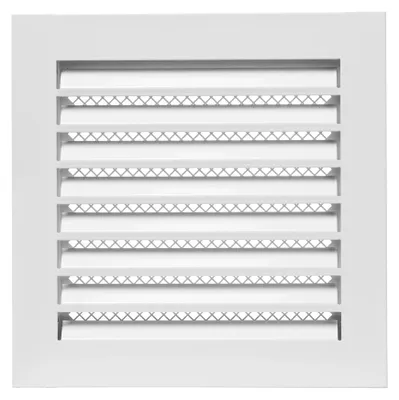 Produktbild von Europlast MRF2020 – Industrie-Lüftungsgitter aus Metall, 200x200mm, weiß