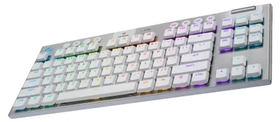 Produktbild von Logitech G G915 X - Tastatur - LIGHTSPEED - TKL - Hintergrundbeleuchtung - kabellos - Bluetooth 5.0, 2.4 GHz, USB - QWERTZ - Deutsch - Tastenschalter: GL Tactile - weiß