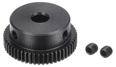 Motorritzel 6 mm Bohrung 52 Zähne Modul 0,5 gehärteter Stahl