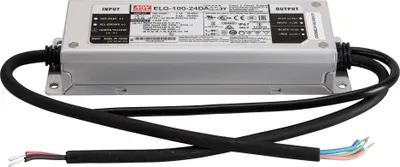 Produktbild von MEANWELL ELG-100-24DA-3Y, AC-DC LED-Installationsnetzteil, Metallgehäuse, IP67 96W 24V 4A CV+CC DALI + PE