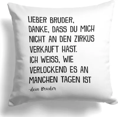 Produktbild von 22Feels Bruder Geschenk von Bruder Geburtstag Weihnachten Geschwister Deko Kissen Männer Jungs Dekoration Big Lil Bro Wohnaccessoire Wohnzimmer Schlafzimmer Couch
