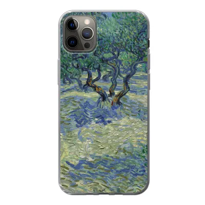 Produktbild von MuchoWow® Handyhülle Schutzhülle Hülle für iPhone 12 Pro Max Der Olivenhain - Vincent van Gogh Silikon Softcase Handy Hülle - Hartschale