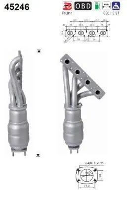 Produktbild von AS Katalysator Kat für BMW 3 Touring (E91) 45246