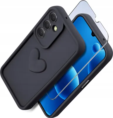 Obrázek produktu pro Pouzdro pro Samsung A26 5G silikonové matné srdce + ochranné sklo 9H