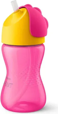 Produktbild von PHILIPS Avent Becher mit Strohhalm (Modell SCF798/02) Pink 1 Stück (1er Pack)