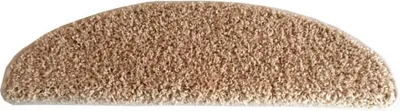Obrázek produktu pro Nášlapy na schody Color shaggy béžový půlkruh, samolepící