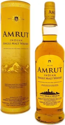 Produktbild von Amrut Indian Single Malt Whisky + Box 700ml 46% Vol.