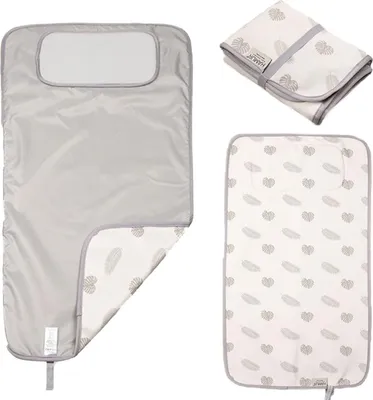 Obrázek produktu pro Hamur Home Přenosná přebalovací podložka Voděodolná 40 x 70 cm Opakovaně použitelná dětská přebalovací podložka Praní v pračce pro přebalovací spojku na cestách (Listy)