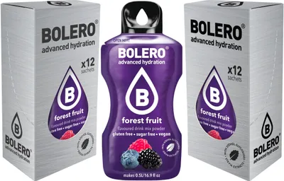 Produktbild von 24 Sticks 3g Bolero Waldfrucht Pulver Getränkepulver zuckerfrei Forrest Fruit Beerenmix Wild Berry Mix