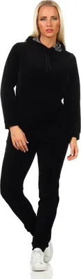 Immagine prodotto di Felpa con cappuccio da donna Nicki, tuta da jogging e tempo libero; nero L/40