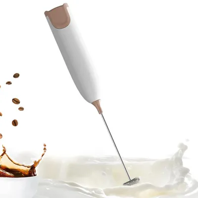 Milchaufschäumer elektrisch, tragbar, 23,6 cm, weiß, für Kaffee & Latte