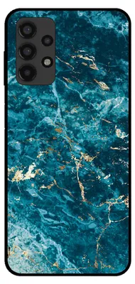 Immagine prodotto di Smartphonica Custodia per telefono per Samsung Galaxy A32 4G con stampa in marmo - Custodia posteriore in TPU con design in marmo - Blu