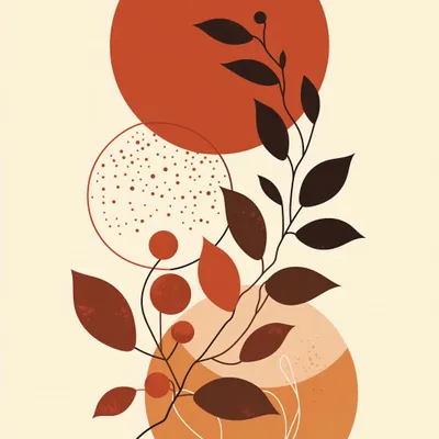 Produktbild von Moderne Boho Wandbilder 40x40cm Farbton Palette