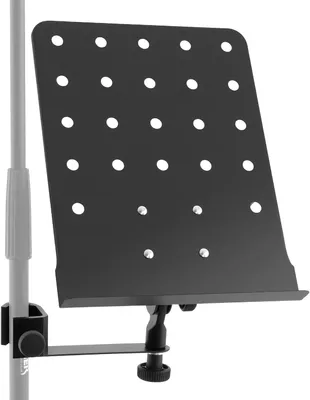 Productafbeelding van Klemaanbouwset voor muziekstatief of microfoonstatief van metaal, zwart, lipdiepte 3 cm