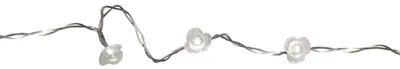 Produktbild von Best Season LED-Lichterkette "Viola-Battery"10tlg. 10 weisse Blüten, daylight LED, batterie, ca.1,35m, 726-17