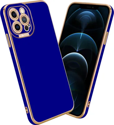 Produktbild von Cadorabo Hülle für Apple iPhone 12 PRO Schutz Hülle in Blau Etui Handyhülle Cover Case TPU Kameraschutz