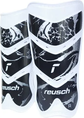 Zdjęcie produktu dla Ochraniacze piłkarskie Reusch Shinguard Attrakt Lite biało-czarne 5377045 7701 - S