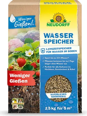 Produktbild von Neudorff Wasserspeicher für Pflanzen – Natürlicher Langzeitspeicher 2,5 kg