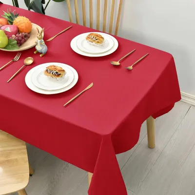 Produktbild von Tischdecke Outdoor Wetterfest Abwaschbar 2 Stück Rot 140x280cm