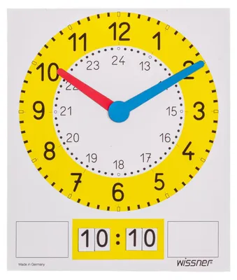Produktbild von WISSNER® Magnetische Lernuhr/Folienuhr für Tafel – Schule