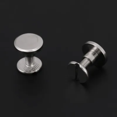 Produktbild von 20 Stück silberne Chicago Schrauben, Ledernieten, Schraubennieten, flacher Füllstoff für DIY Lederhandwerk (8mm)