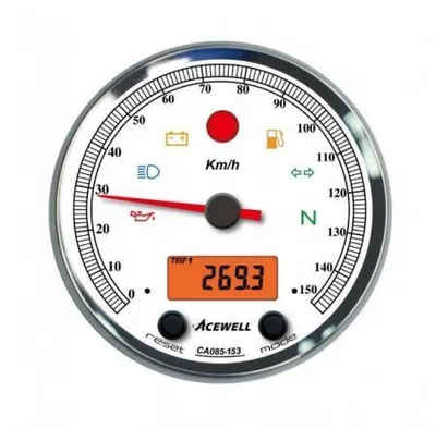 Zdjęcie produktu dla ACEWELL analogowy prędkościomierz 150 km/h cyfrowy DZM