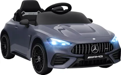 Produktbild von AIYAPLAY Kinder Elektroauto 12V Kinderauto mit 2,4 GHz Fernbedienung, 2 Motoren, Kinderfahrzeug mit Musik, MP3, Sanftem Start/Stopp, Hupe, Federung, LED-Leucht, Hilfsräder für 3-6 Jahre, Grau