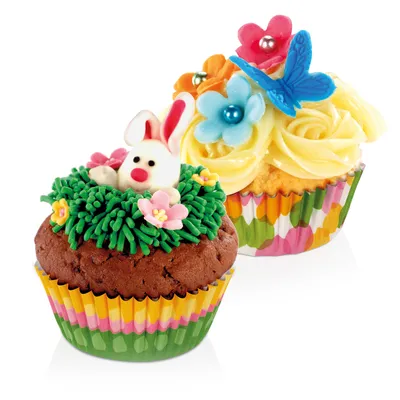 Produktbild von Muffin-Körbchen DELÍCIA ø 6 cm, 60 St., Frühlingsmotive