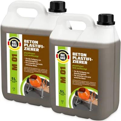 Produktbild von Betonverflüssiger 10L Plastifizierer Betonzusatzmittel Verzögerer Rostschutz für Bewehrungsstahl M01