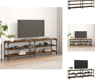 Image de vidaXL Armoire TV chêne fumé 160x30x50 cm Bois composite - Meuble TV